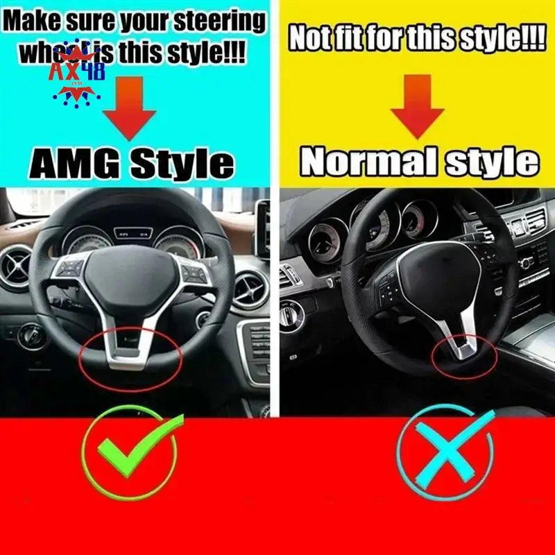 

AX48-Steering Wheel Frame Cover Trim For Mercedes Benz Amg A B C E Glk Gla Cla Cls Class W176 W246 W204 W212