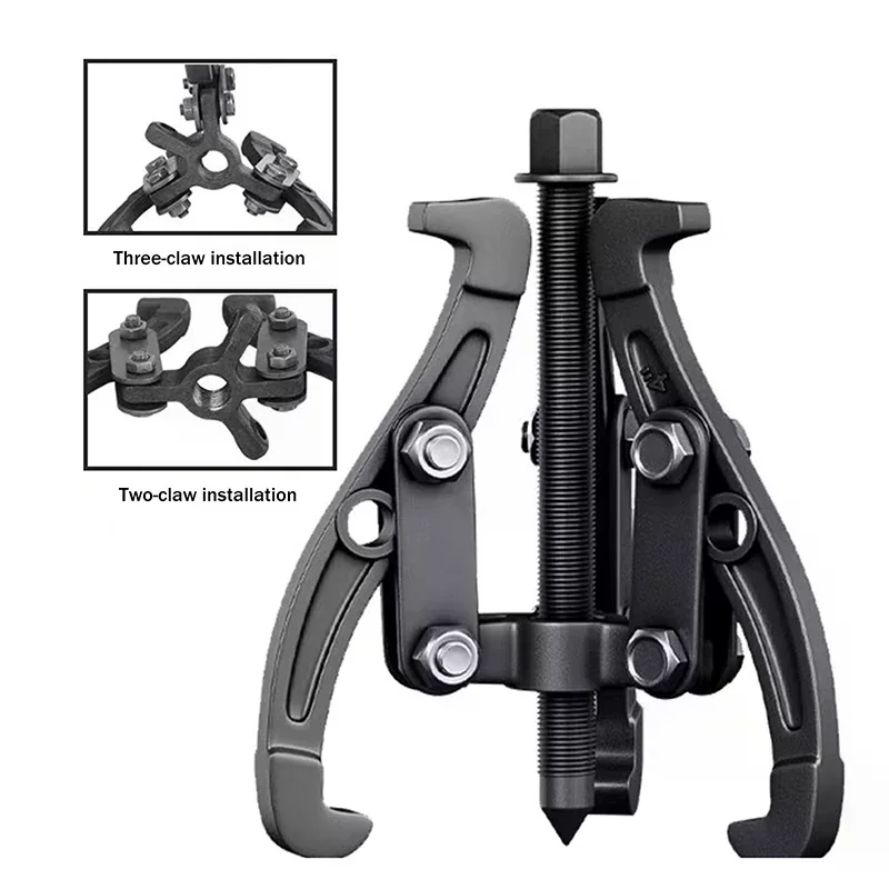 

Gear Puller 3/4/6/8/10 Inch 3 Jaw Reversible Pulley Remover Tool Bearing Flywheel Removal Kit Heavy Duty Professional Grade