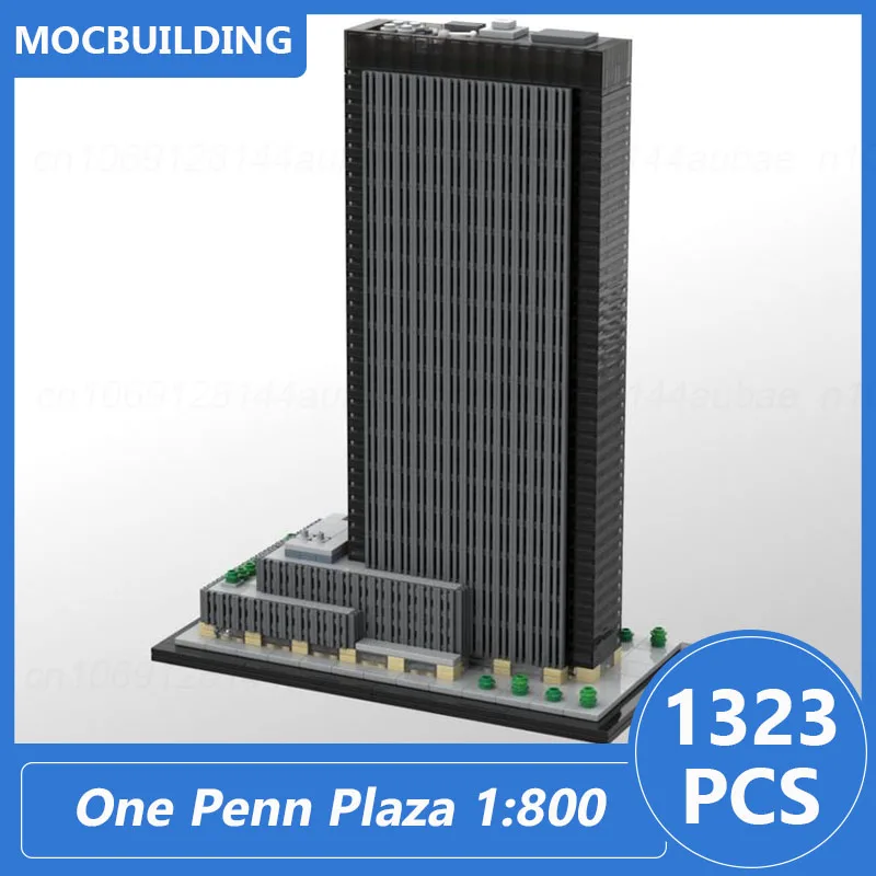 One Penn Plaza Arquitetura Modelo Blocos de Construção, DIY Montar Tijolos, Exibição, Brinquedo Educativo De Natal, Presentes, Escala 1:800, 1323Pcs