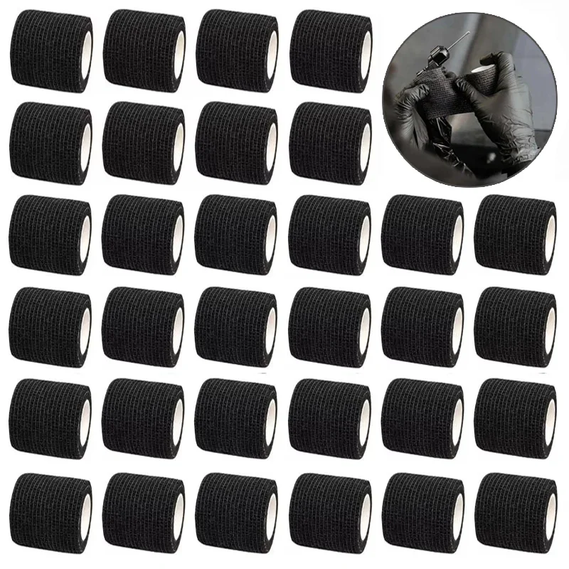 

Tattoo Grip Bandage Cover Wraps Tapes Nonwoven Waterproof Self Adhesive Sports Elastic Bandage for Tattoo Machine Accessories