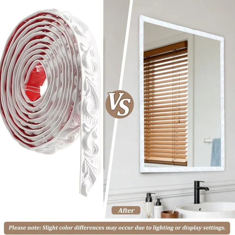 1 Roll of 78.74 Inch PVC Self-adhesive Soft Wire Gypsum Ceiling Decorative Strip,white Self-adhesive Decorative Strip
