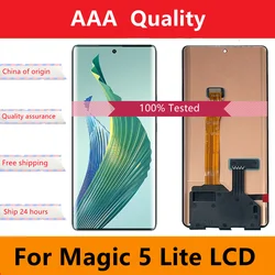 Tested AMOLED  LCD For Honor X40 X9A Magic 5 Lite Display LCD Touch Screen With Frame 6.67