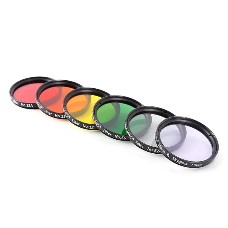 Angeleyes 2 Inches Nebula Filter 6 Colors Red Orange Yellow Green Blue Purple Astronomical Telescope Accessory