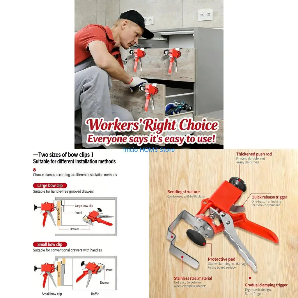 A5YD Adjustable Position Clip For Drawer Panels Offering Flexible Mounting Option In Different Installations