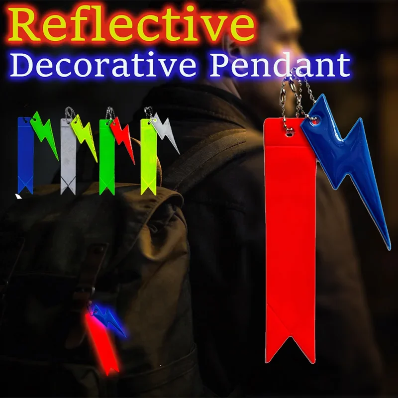 Various Color Strips + Lightning Reflective Pendant. Nighttime Reflective Effect. Daily Commuting.