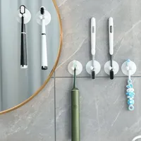 2PCS Toothbrush Suction Cup Wall Mounted Suction Cup Electric Toothbrush Holder No-hole Storage Rack Suction Cup Hooks Shelf