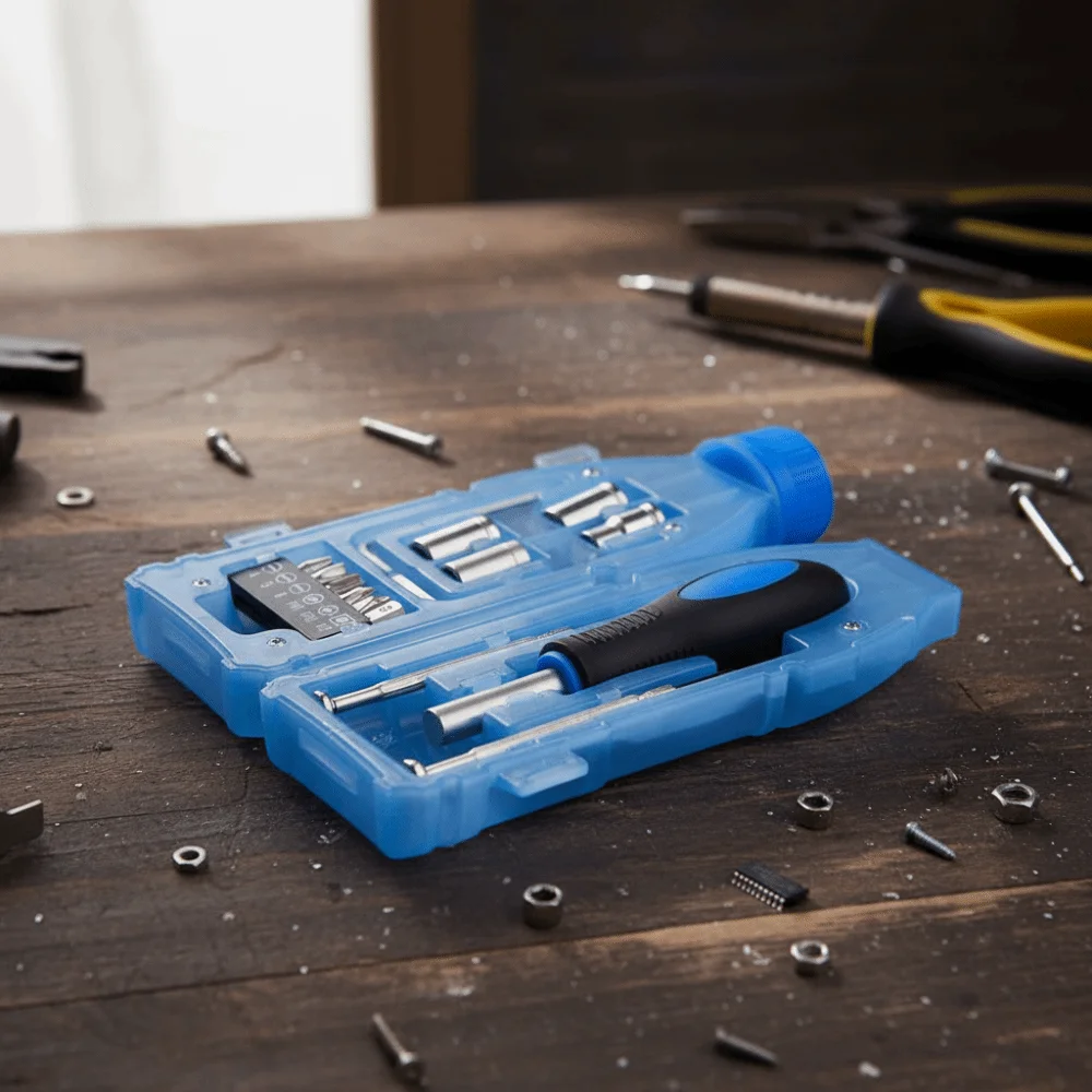 

Comfortable Design Bottle-Design Screwdriver Wear-Resistant Long-Lasting Screwdriver Tool Set Bottle Design Sky-Blue