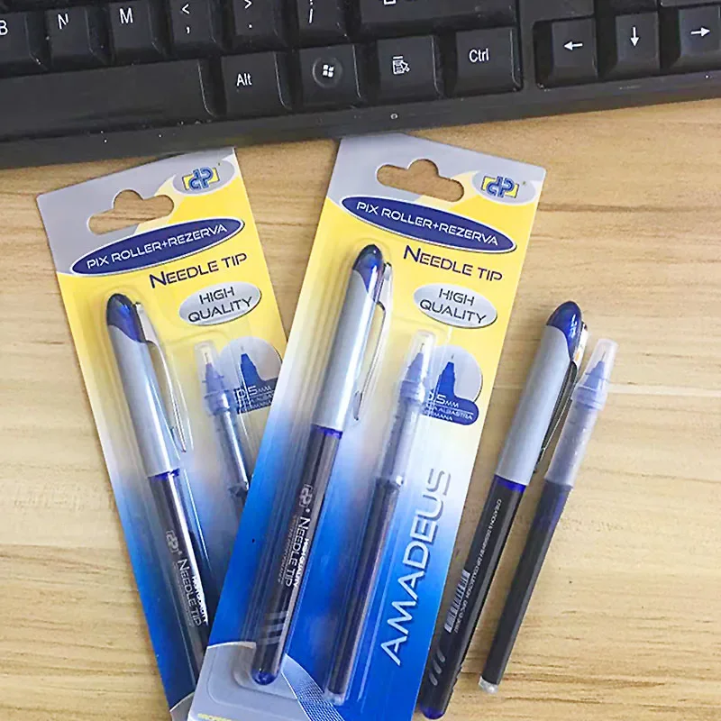 

0.5mm Quick Dry Gel Pen Set School Supplies Stationery Blue Ink Refill Student Learning for Office Accessories Writing Pen 2024