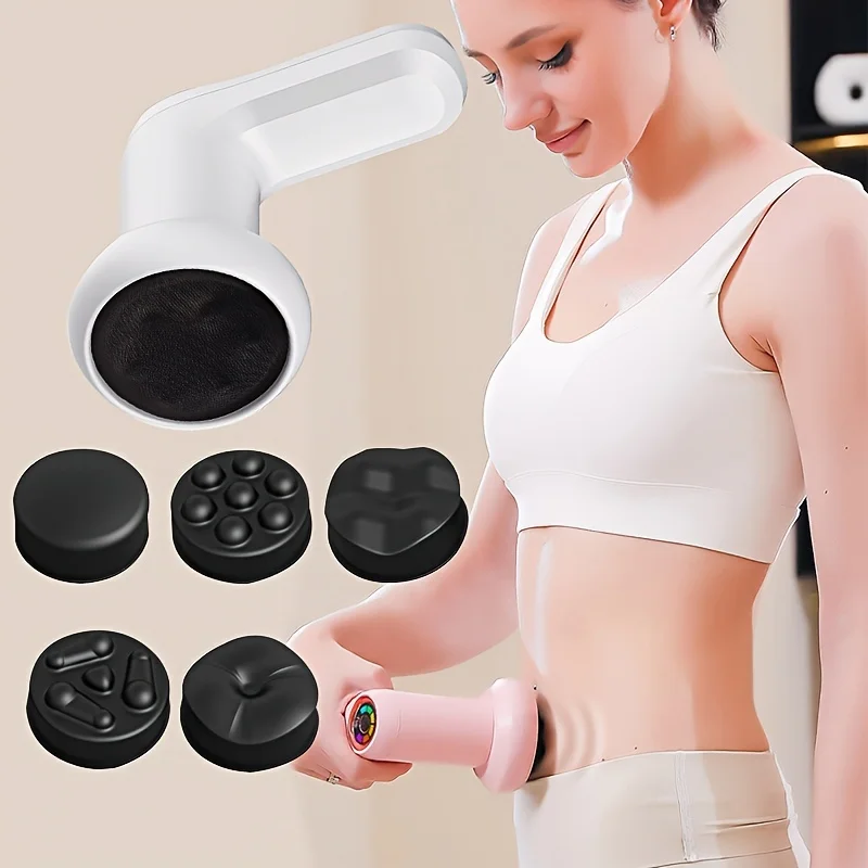 

Body Massage Machine, Full Body Massager With 5 Washable Heads, Adjustable Speeds, Handheld Massager For Belly, Waist, Legs, Ar