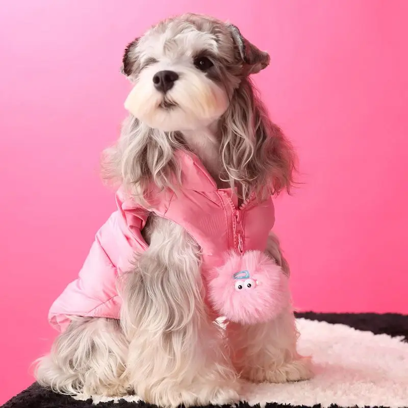 Pet Dog Down Jacket Winter New Thickened Down Vest Warm Pet Cat Coat Sleeveless Down Dog Vest Schnauzer Bichon Small Dog Clothes