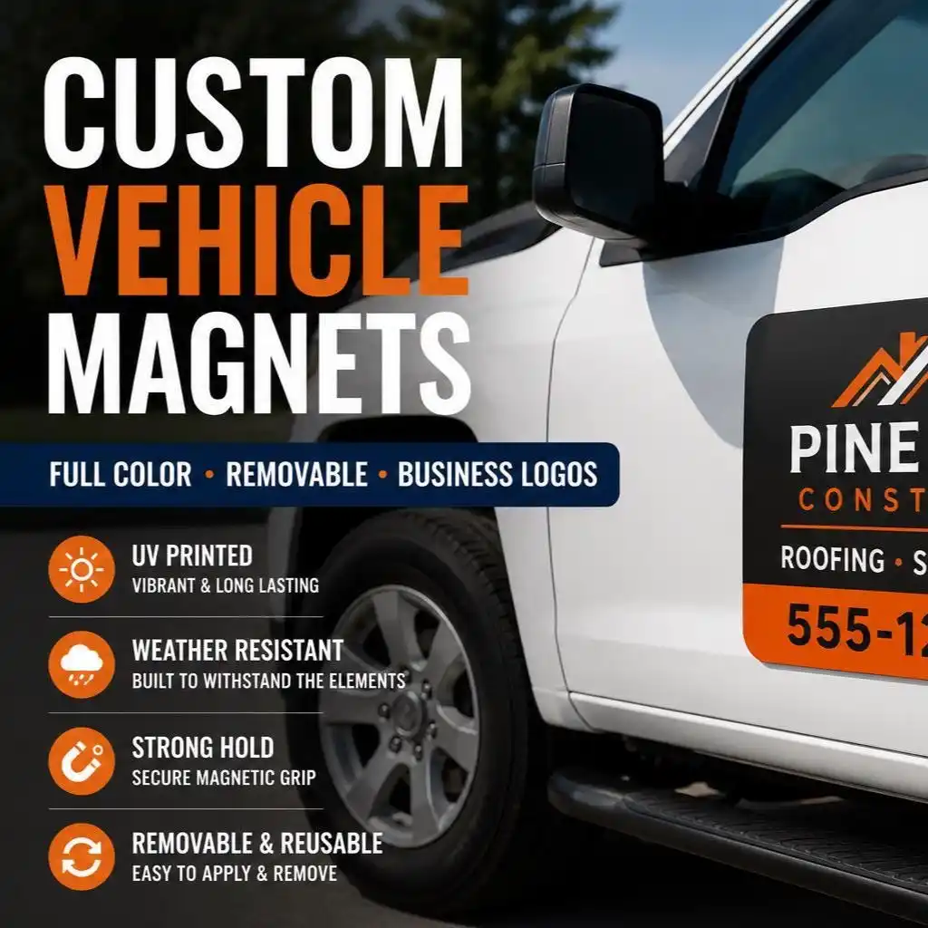 Realtor Car Magnets for Real Estate Agents Custom Open House Vehicle Signs Removable Full Color Business Logo Car Door Magnet