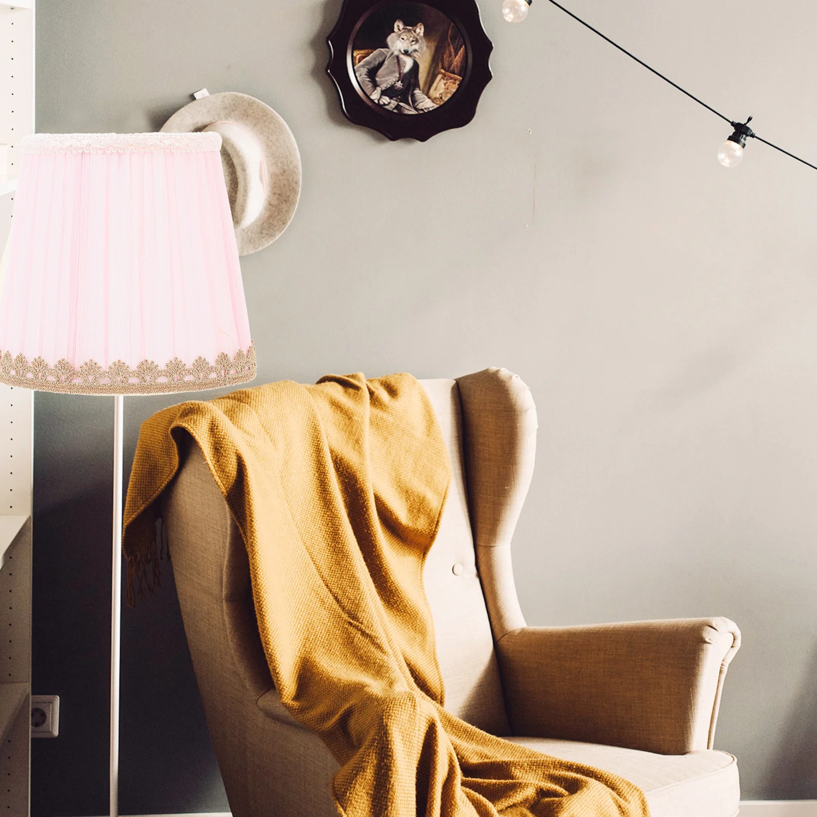 

1Pcs Cloth Lampshade Simple Elegant Design for Ceiling Wall Bedside Pendant Lamps Protective Cover Decorative Lamp Chimney