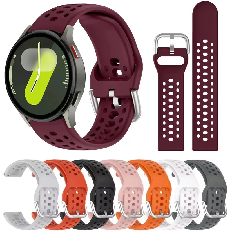 20mm Silikonarmband für Samsung Galaxy Watch 7 6 5 4 44mm 40mm 5 Pro Sport Komfortables Armband Uhrenarmband Galaxy 6 Classic Gürtel