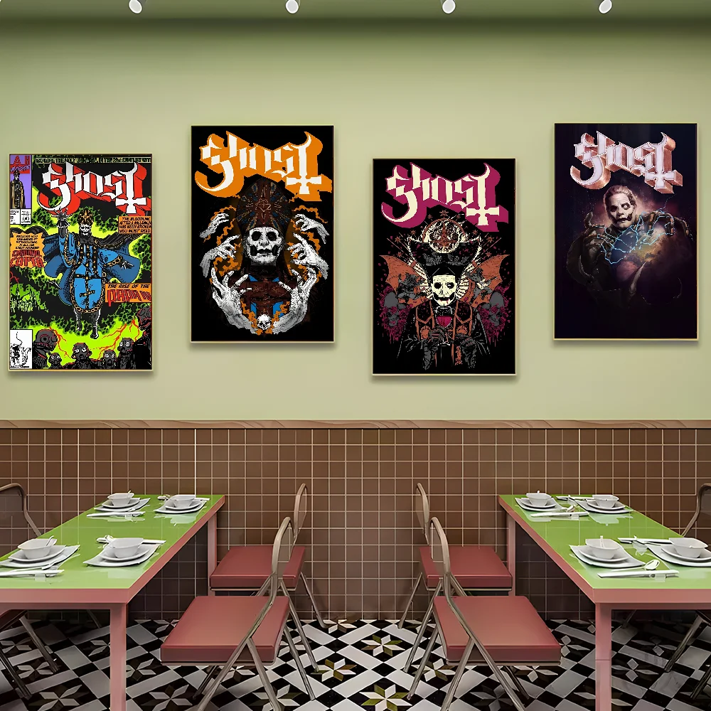 G-Ghost B-Band Classic Vintage Posters Waterproof Paper Sticker Coffee House Bar Home Decor