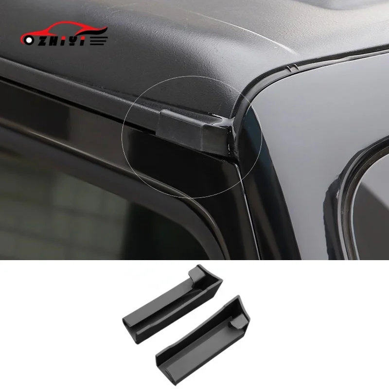 

2PCS Car Roof Rainwater Diversion Channel Black Drainage Extender Accessories for Jeep Wrangler JL 2018-2022+/ JT 2020+