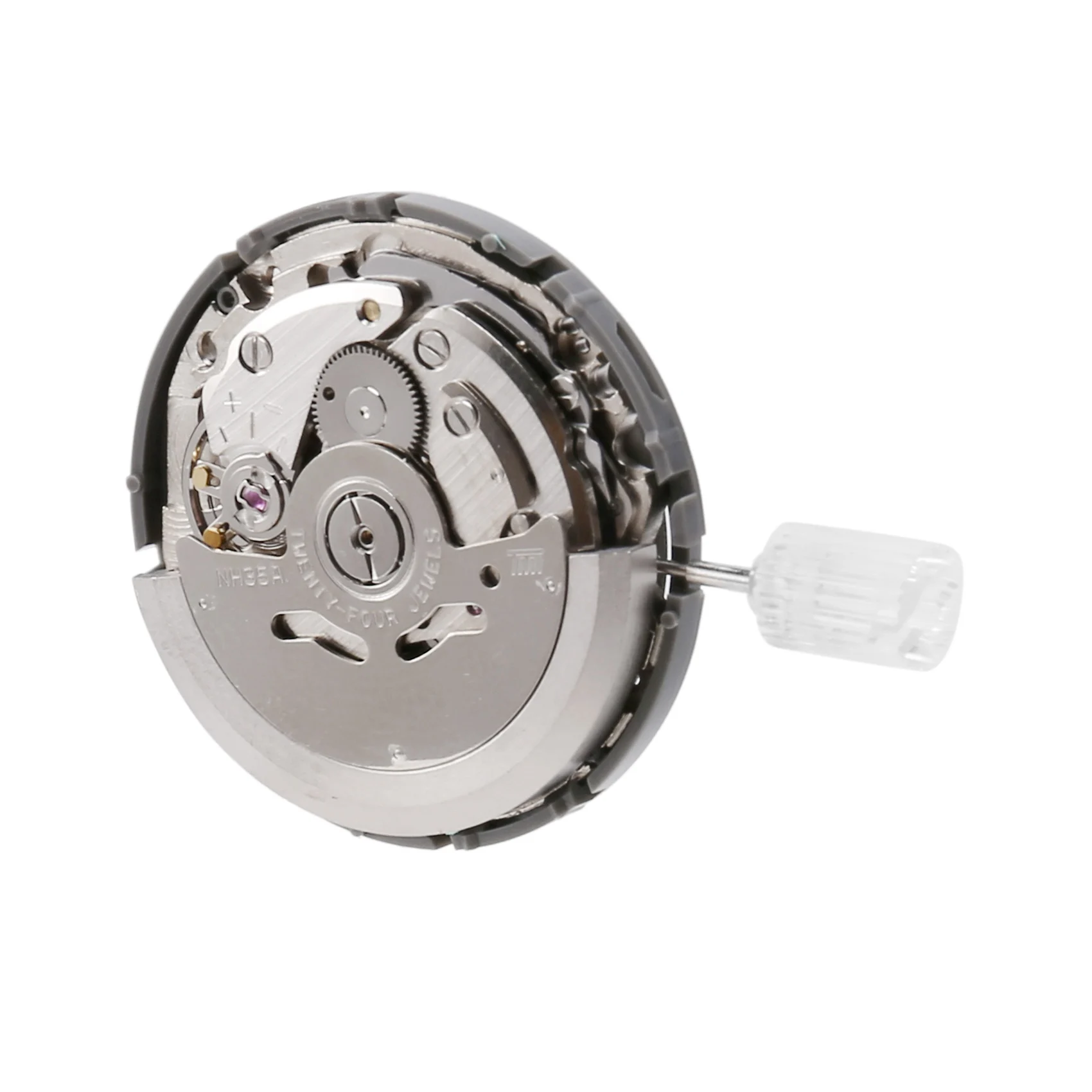ABLG & For Japan NH35A Mechanical Watch Movement 24 Jewels NH35 Automatic Mechanism 3.8 O'Clock Black