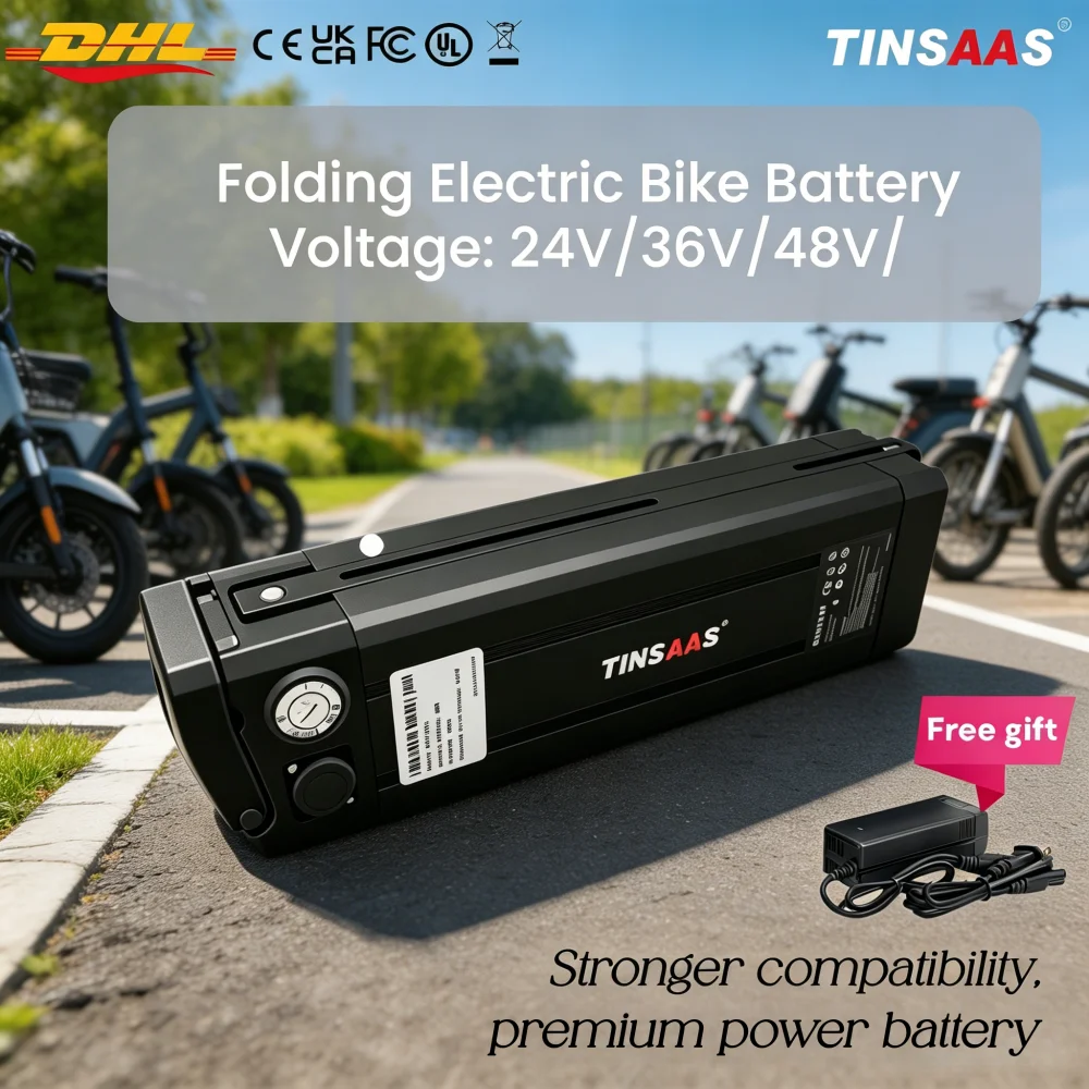 Silverfish Folding Ebike Battery Pack 24V 36V 48V 18650 Li-ion Electric Bike Rechargeable Built-in BMS Bafang Motors 250W-1000W