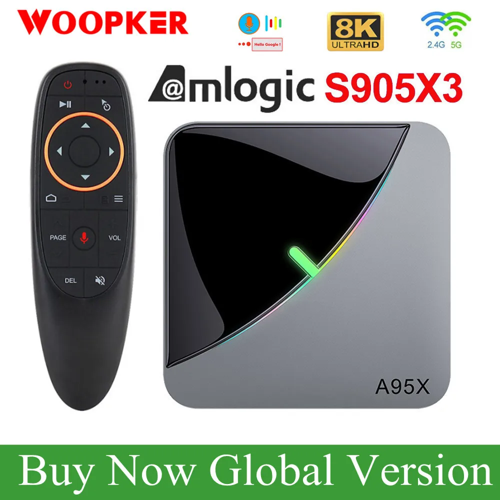 

A95X F3 Air Smart TV Box Android 9.0 Amlogic S905X3 RGB Light 4GB 64GB BT Wifi 4K Media Player Google Player Youtube Set Top Box