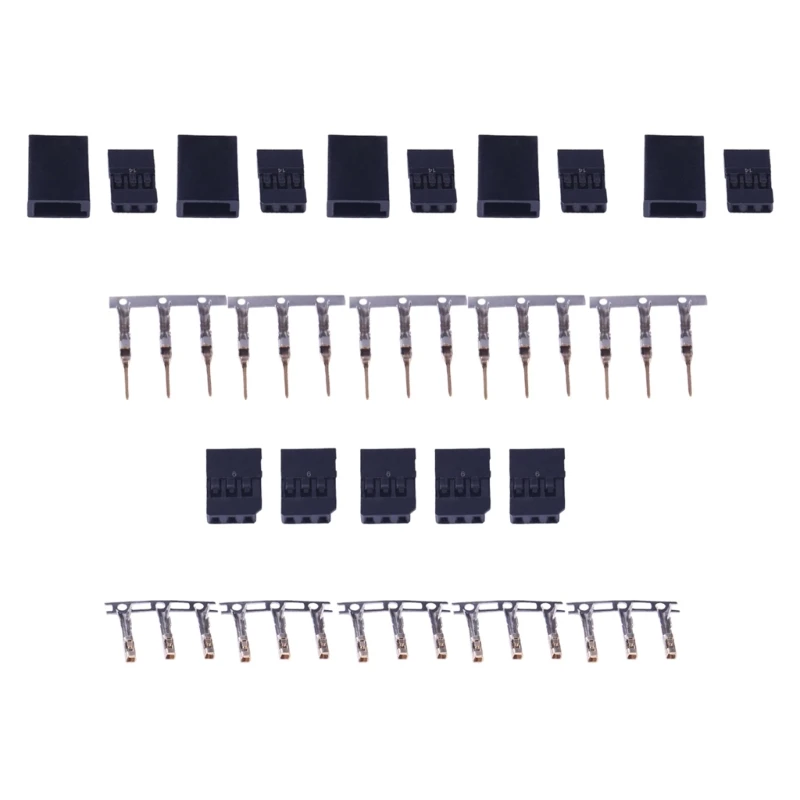 For Futaba Servo Receiver Connectors Plugs with Lock and Male Female Terminals Crimps Pin for Quadcopter