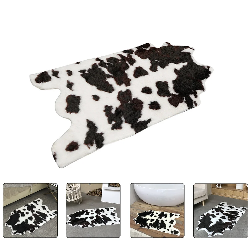 

1Pcs Cow Printed Floor Mat Anti-Slip Absorbent Cushion Non-Skid Bathroom Kitchen Bedroom Soft Comfortable Floor Mat