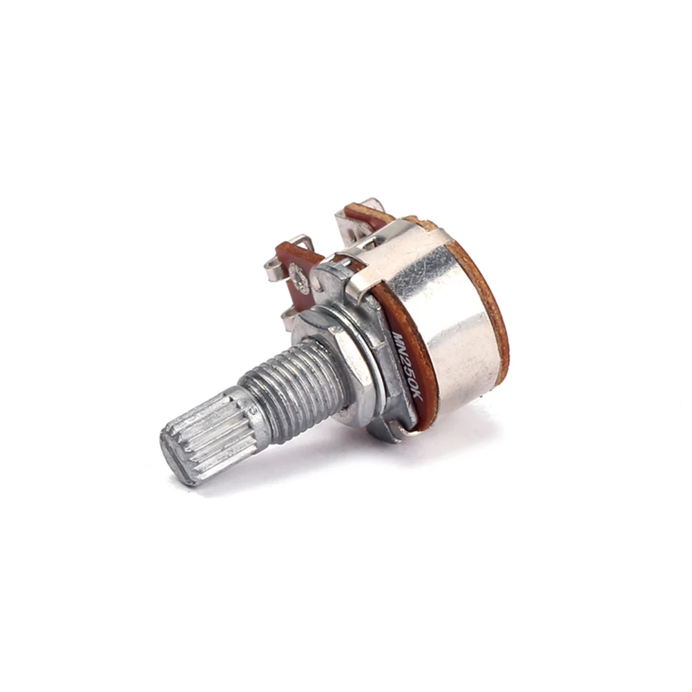 

MN250K Dual Potentiometer Mini Guitar Volume Aluminum Shaft Split Electric Instrument Practical Use Durable