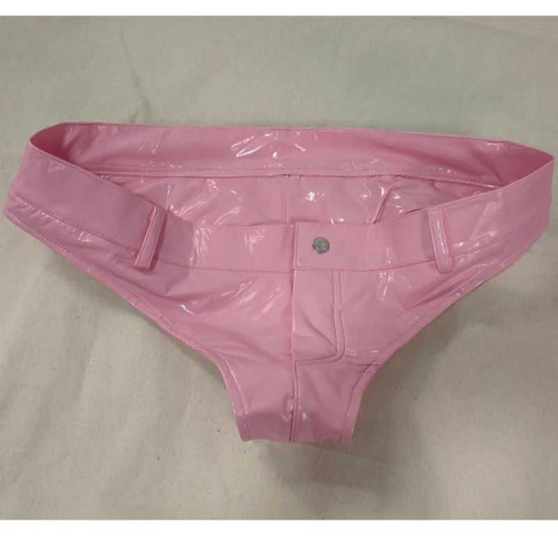 

S-3XL Double Sided PU Leather Shorts Wet Look PVC Short Low Waist Sexy Micro Mini Hot Pants Clubwear Streetwear