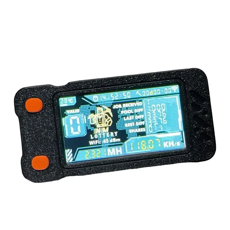 Nerdminer mejorado AED6, 117KH/S con pantalla a color, minería de lotería BTC en solitario, mini minería de Bitcoin, minería BTC, Nerd Miner