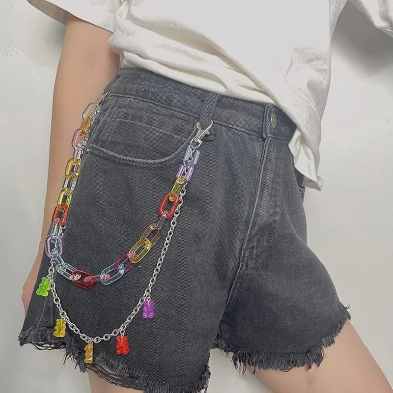 2025 Pants Chain Wallet Chain Punk Hip Hop Butterfly Lock Charm Jeans Chains Rock for Women Men Clothing Accessorie