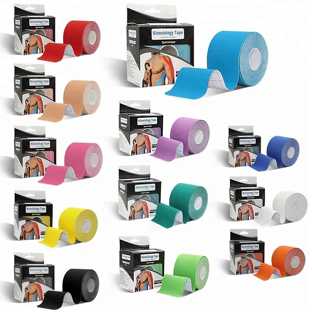 5CM Kinesiology Tape with Box Athletic Elastic Muscle Support Tape for Strain Recovery, Basketball, Fitness, Running, Gym Sports
