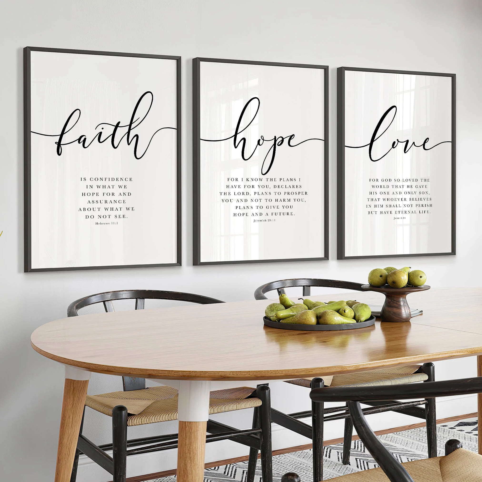 الإيمان الأمل الحب الكتاب جدار الفن مجموعة المسيحية ديكور المنزل نص إقتباس تصميم ملصق غرفة نوم غرفة المعيشة ديكور المنزل هدية الملصقات