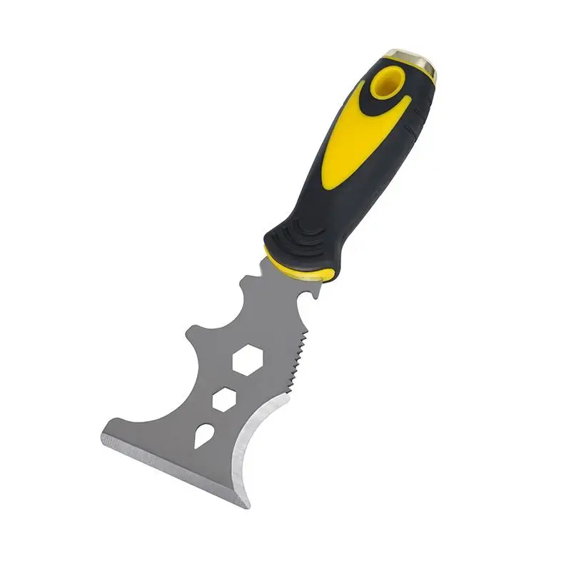 Multifunction Putty Knife Scraper Thickened Stainless Steel Blade Non Slip Handle for Home Renovation Wall Repair Paint Set