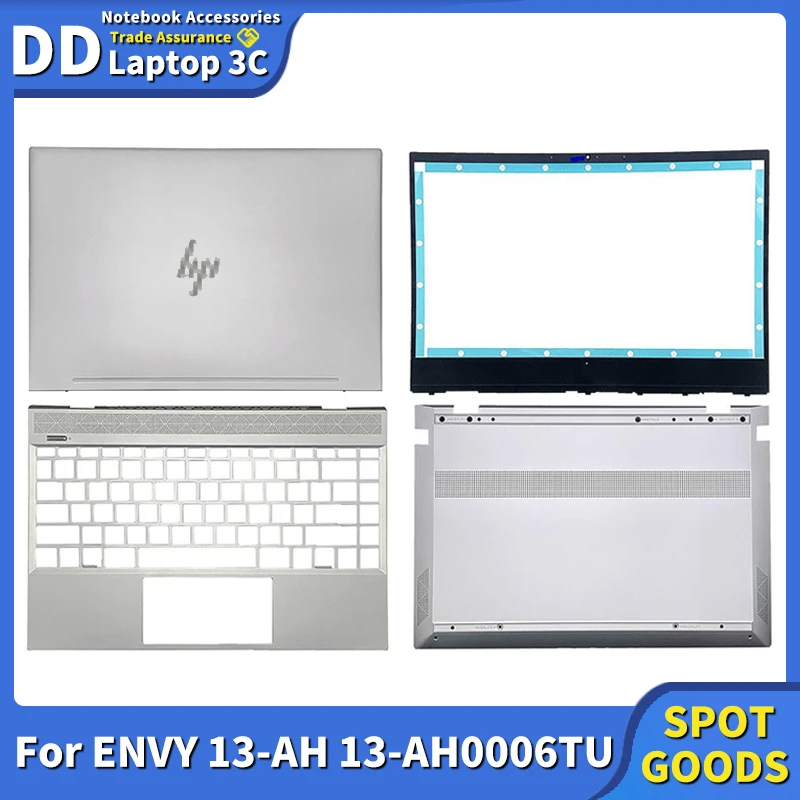 

NEW Laptop Original LCD Back Cover Front Bezel Palmrest Bottom Case For HP ENVY 13-AH 13-AH0006TU TPN-W136 L24145-001 Silvery