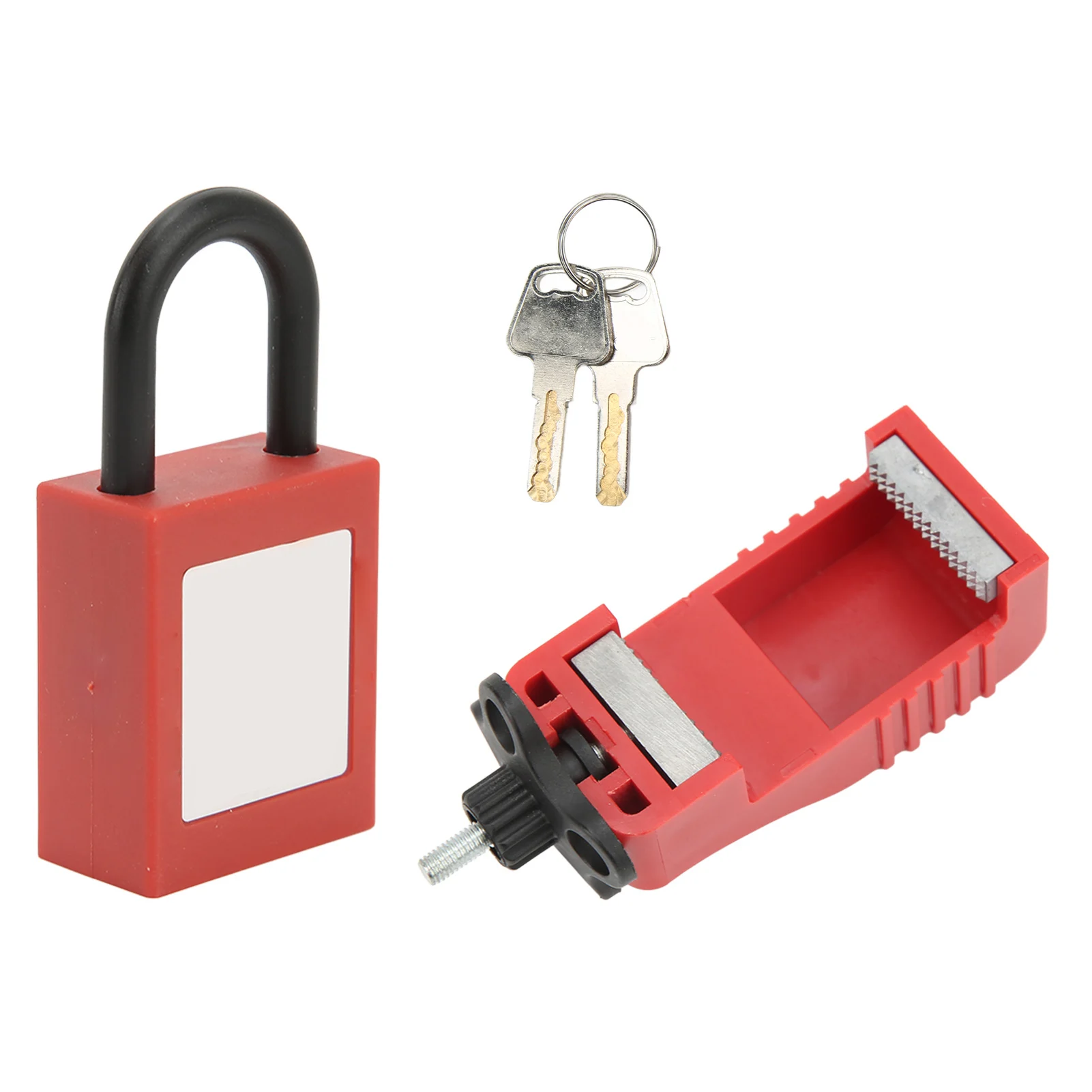 잠금 회로 차단기 잠금 장치, 합금 톱니 모양 나일론 자물쇠, 잠금 구멍, 태그아웃 장치, 25mm