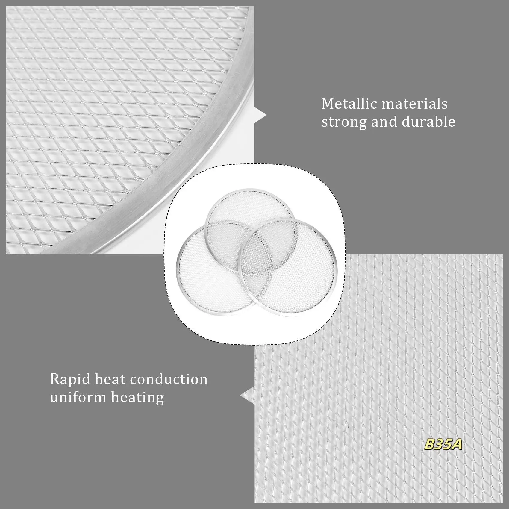 

12 Inch Aluminum Pizza Screen Pizza Pan With Holes Pizza Pan,Baking Tray For Round Pizza Crisper Tray Pizza Baking Tray