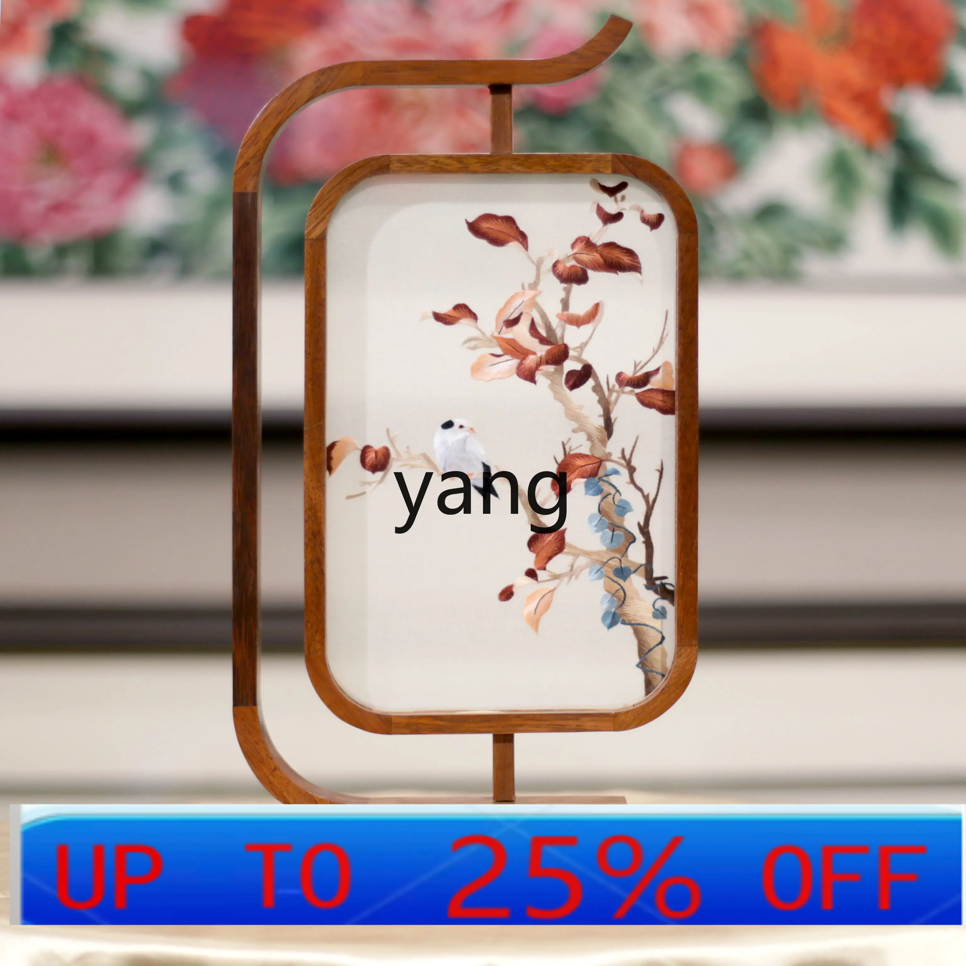 lmm ornament double-sided embroidery handmade creative characteristic home gift Suzhou embroidery rosewood