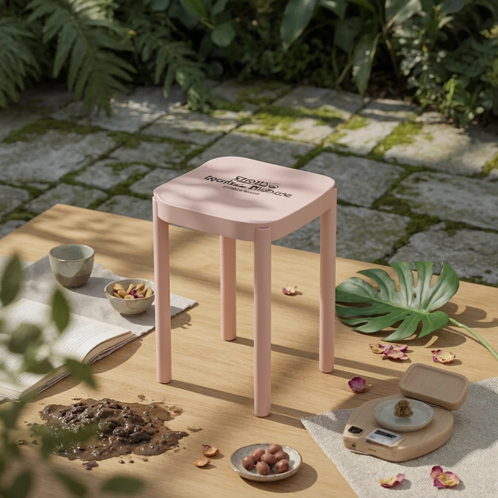 Stackable Plong-Lastingic Stool Nordic and Design Basic Utility Stool Space-Saving Lightweight for Children, Living Room