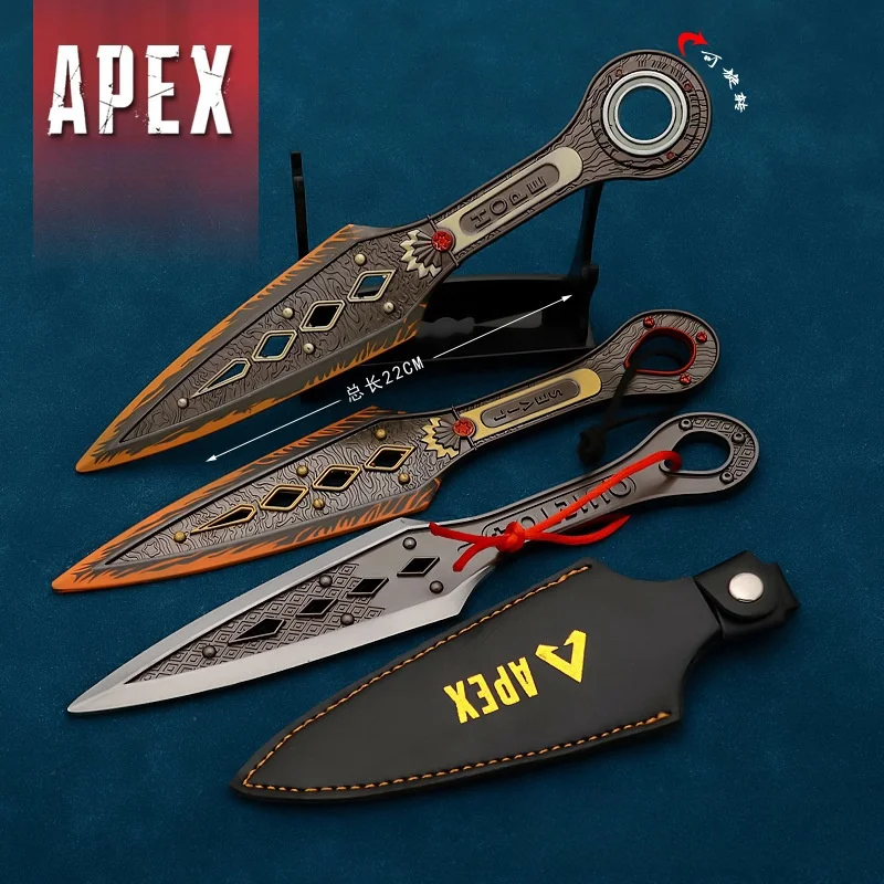 22 cm Apex Legend Leuchtende Drehbare Böse Geist Kunai Spiel Peripherie Warith Familie Erbstück Metall Waffen Messer Modell Geschenke Spielzeug