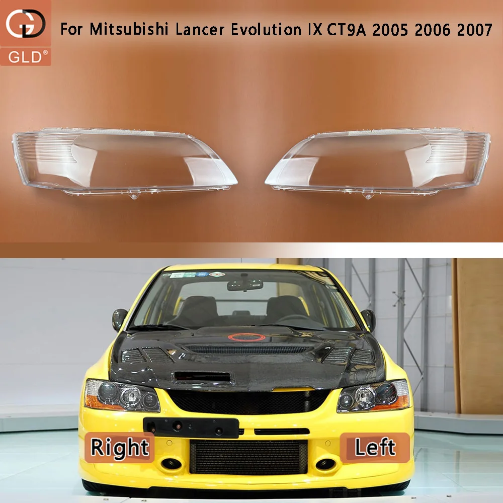 

Car Headlight Shell Transparent Lampshade Headlamp Cover Lens Plexiglass For Mitsubishi Lancer Evolution IX CT9A 2005 2006 2007