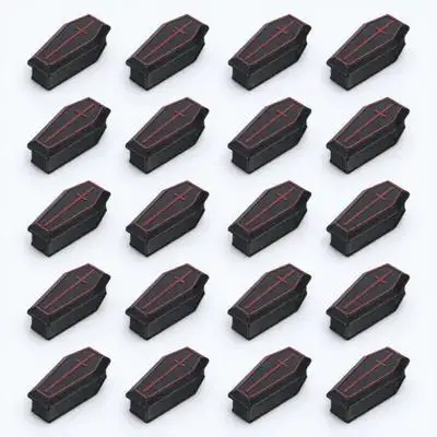20Pcs Mini Coffin Box Plastic Lightweight Coffin Boxes Halloween Party Prank Props Decor Halloween Props Party Favors