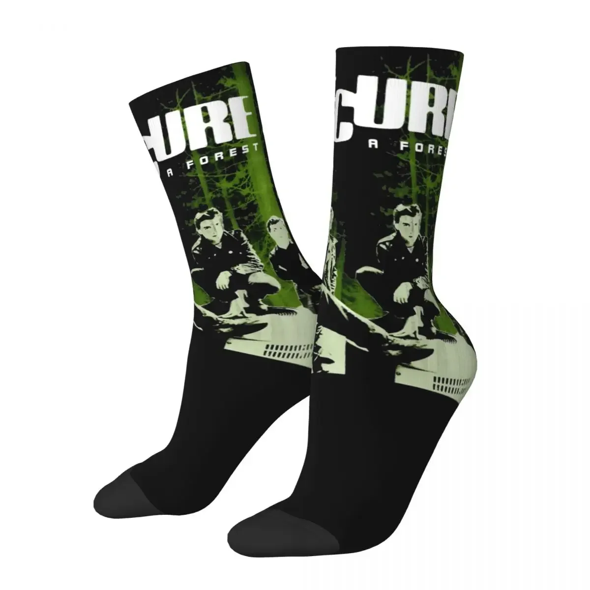 Funny The Cure Tee A Forest Football Socks Hip Hop Dress Socks for Unisex