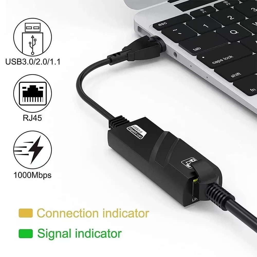 Adaptador Ethernet Usb 3.0 Gigabit 10/100/1000 Pc Notebook