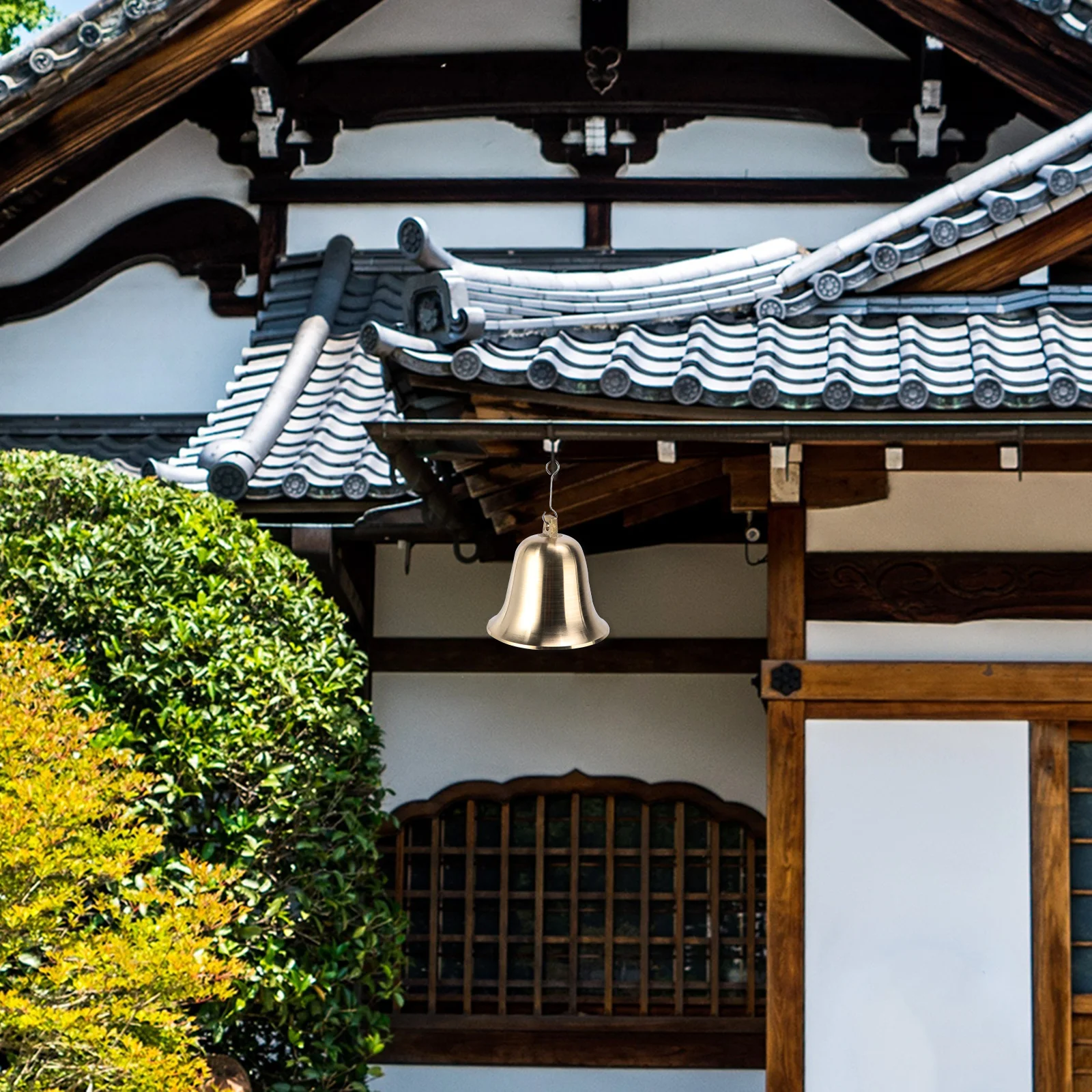 

1 pc Brass Ring Golden School Bell Call Service Bell Teaching Equipment For Yard Temple Home Office Bar Boat Decoration