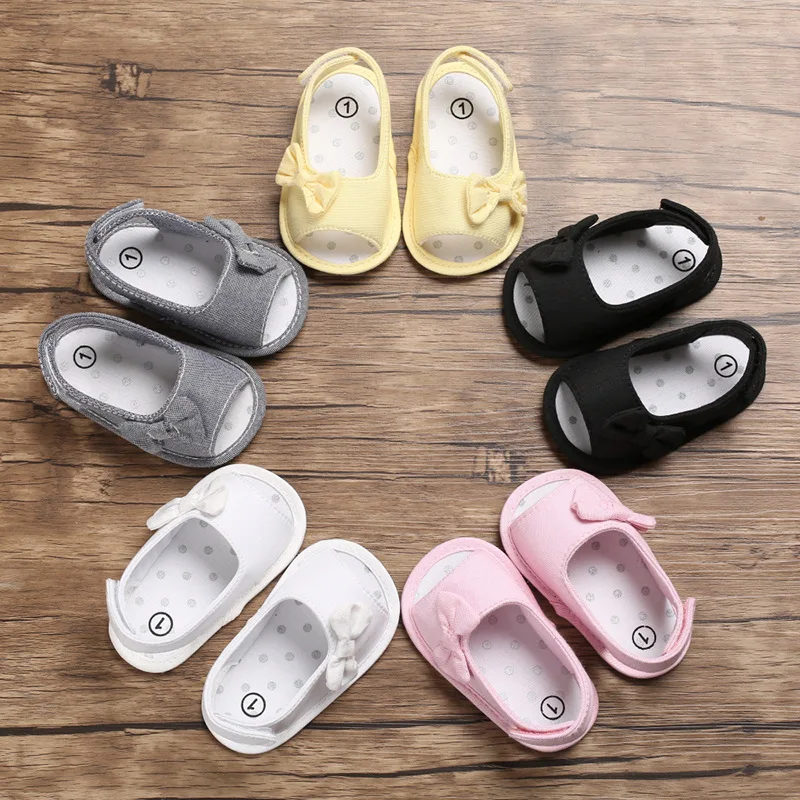 

Baby Shoes Summer 0-1 Year Old Boys and Girls Baby Sandals Bow Soft Soled Toddler Shoes Breathable and Comfortable Sandals