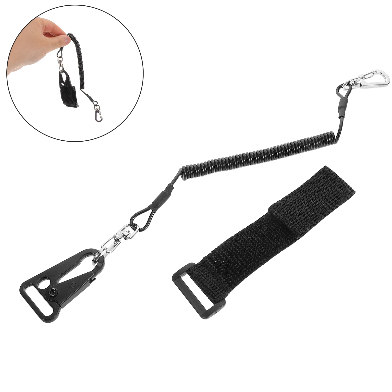 

1 Set Adjustable Fishing Rod Strap Heavy-Duty Stretchable Polyester Lanyard For Kayak Canoe Paddle Outdoor Adventures Multi-Use