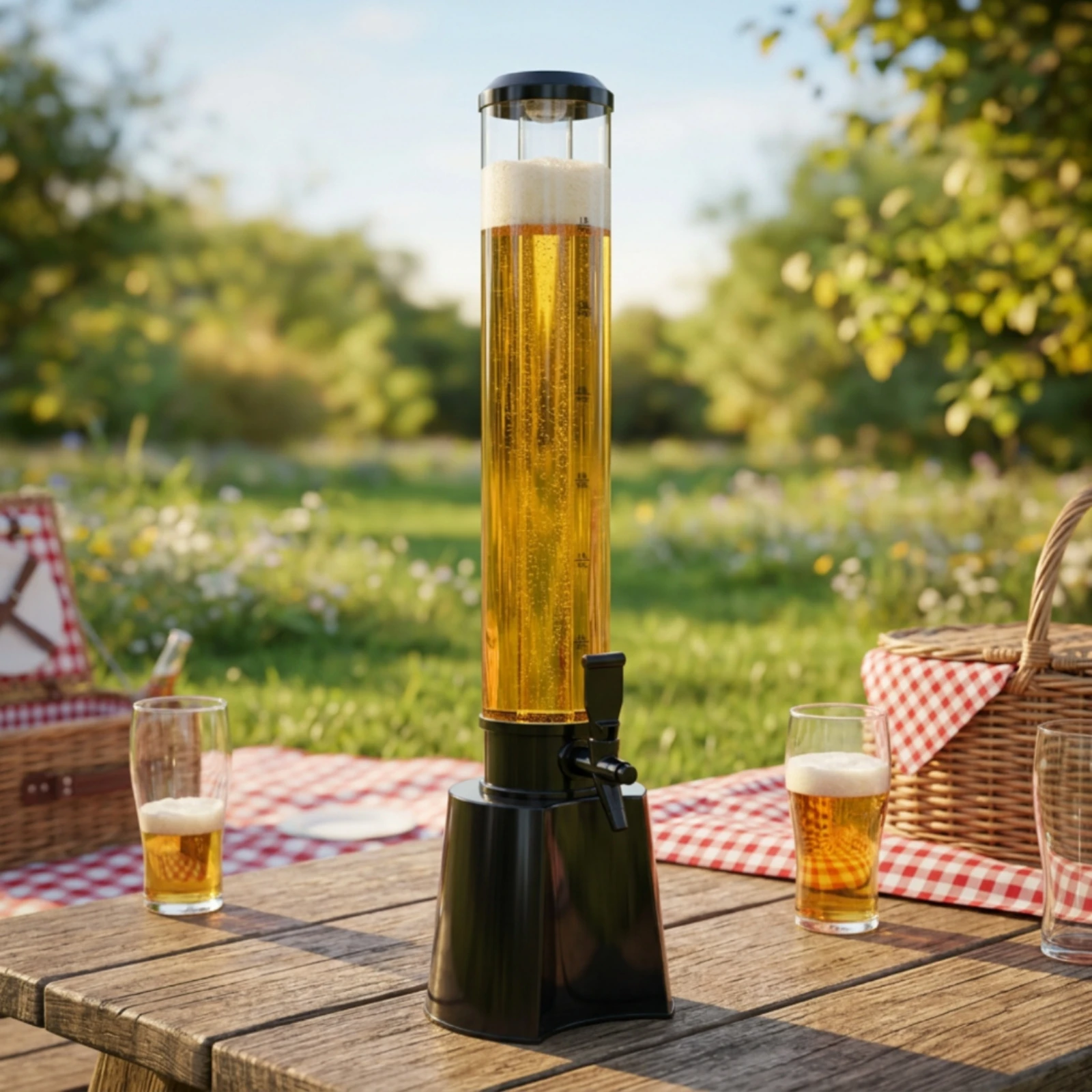 Beer Dispenser Dispenser Black Finish Tabletop Beer Dispenser Tabletop Drink Dispenser Easy to Clean Barware Even Pour
