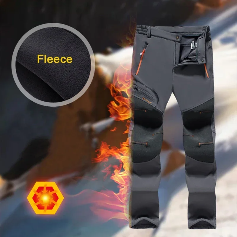 

Уличные лыжные брюки для пешего туризма, мужские брюки для скалолазания, предотвращающие брызги воды, ветрозащитные зимние походные брюки для скалолазания, мягкие брюки