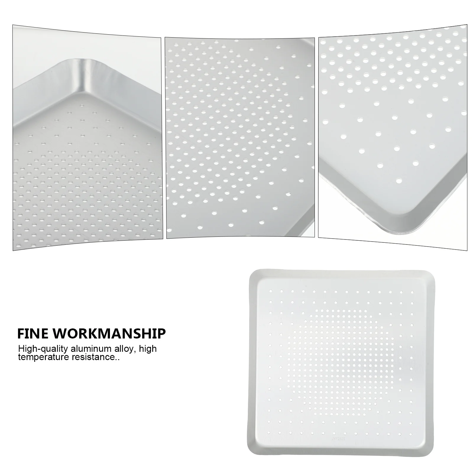 1pc Perforated Pizza Pan Square Aluminum Alloy Baking Tray Non-Stick Dishwasher Safe Ovenware For Cheese Pizza Bread Cake Home