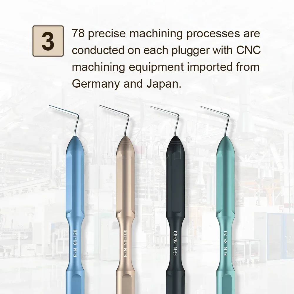 

Woodpecker Fi-N Dental Plugger Handpiece Set Hot Melting Dental Glue Filling System Taper Accuracy 0.02mm NiTi Rotary Root File