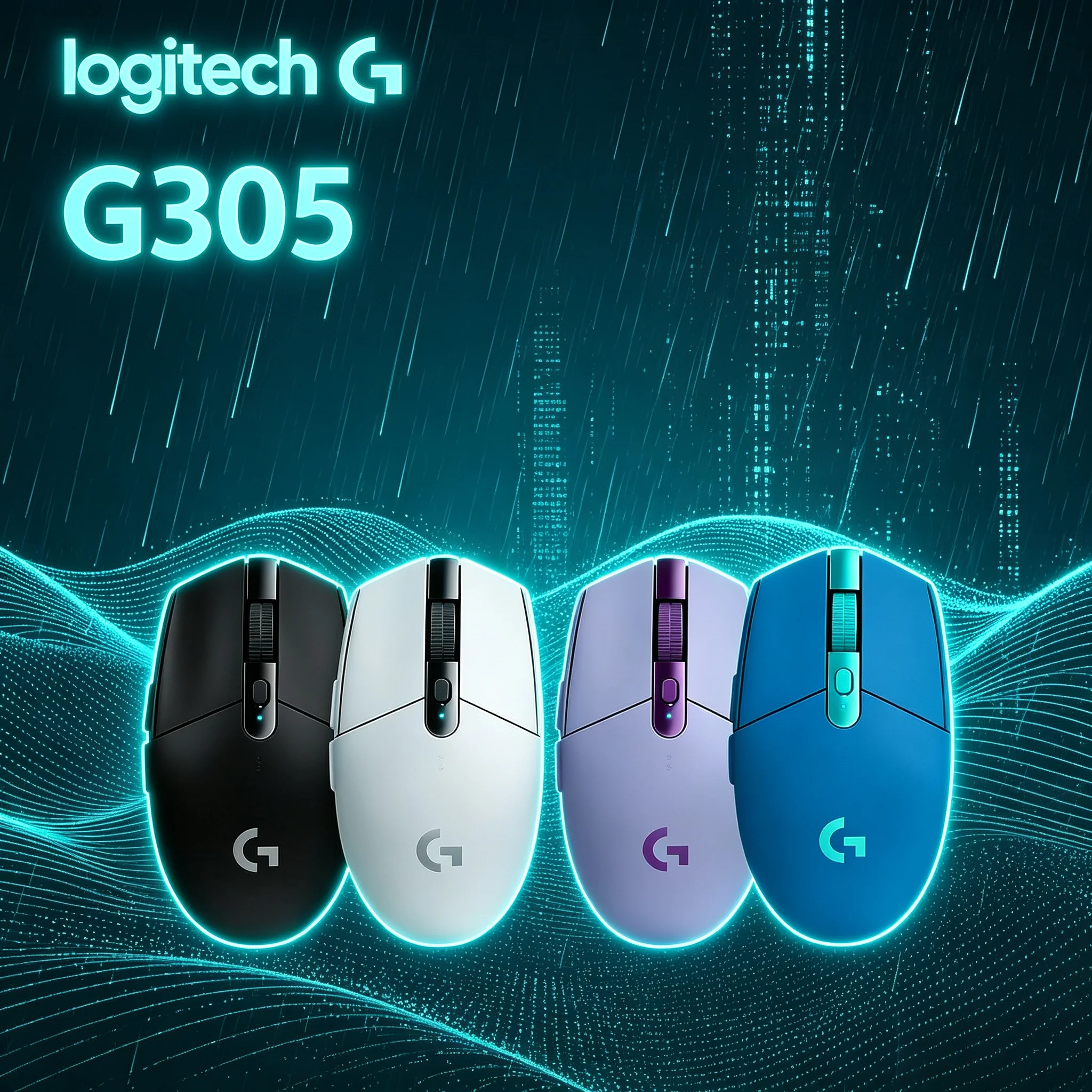 Original Logitech G305 Wireless Gaming Mouse 12000 DPI 6 Keys Mice For CS2 PUBG LOL Valorant E‑Sports Game For PC Laptop Gamer