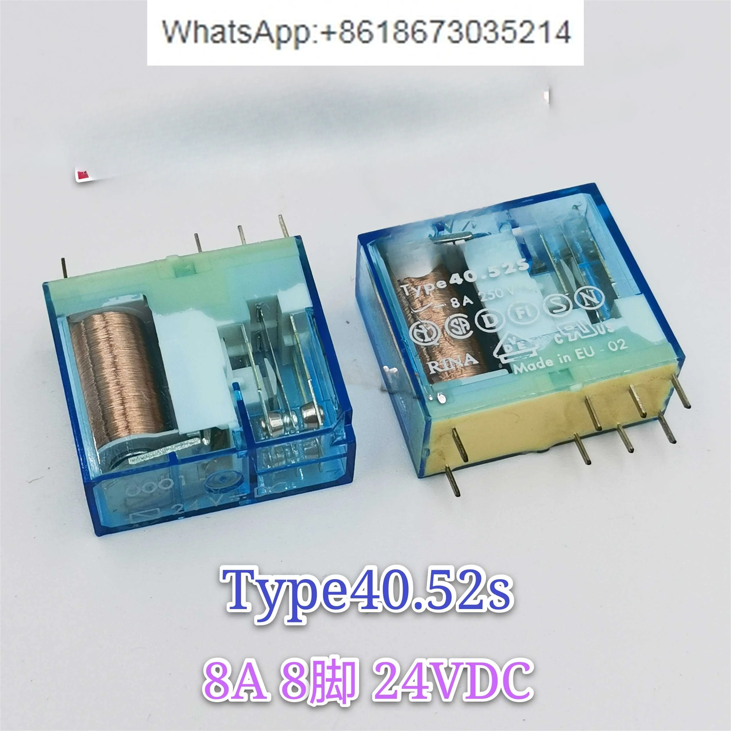 10 PCS TYPE40.52S relay 24VDC 8A 8 pins